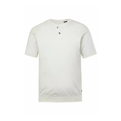 Abbildung von JP1880 Henley Bauchfit Halbarm Tshirt basic, Herren, Größe: Large, Off white