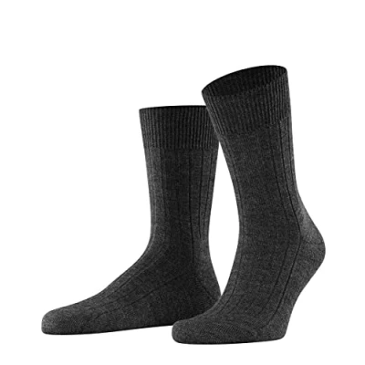 Abbildung von FALKE Herren Socken Teppich Im Schuh M So Wolle einfarbig 1 Paar, Grau Dark Grey 3070, 39 40