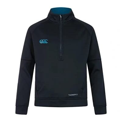 Abbildung von Canterbury Unisex Kinder Thermoreg halbem Reißverschluss Fleece, Schwarz, 116