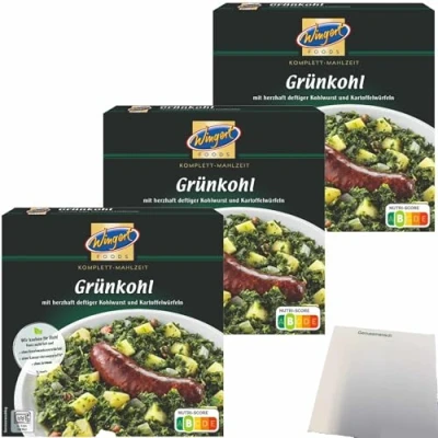 Abbildung von usy Bundle für Wingbert Grünkohl 3er Pack (3x375g Packung) + Block