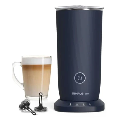 Abbildung von SIMPLETASTE Milchaufschäumer Elektrisch 4 in 1, Heißer &amp; kalter Milchschaum, Milch erwärmen Kakao, Antihaftbeschichtung, Automatische Abschaltung, Leise BPA frei, für Cappuccino Latte