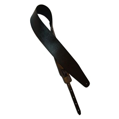Abbildung von Shaman CC1 Ledergurt für E Gitarre und Bass (verstellbar von 125 cm bis 155 cm, Breite: 7,6 heimisches Leder) schwarz