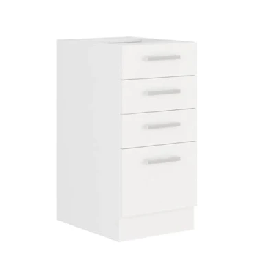 Abbildung von Küchen Preisbombe Unterschrank 40 cm Küche EKO White Weiss matt Küchenzeile Küchenblock Einbauküche