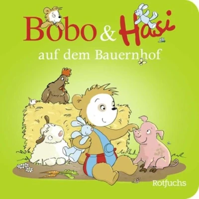 Abbildung von Bobo &amp; Hasi auf dem Bauernhof: Pappbilderbuch ab 12 Monaten (Bobo Siebenschläfer: Pappbilderbücher Monate, Band 3)