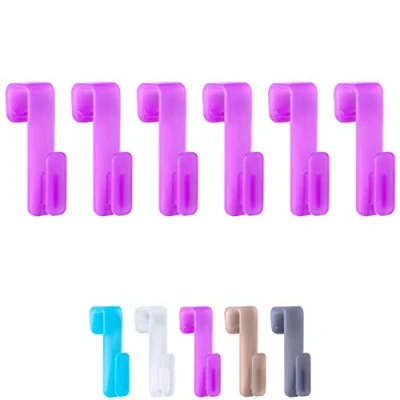 Abbildung von WELLGRO 6X Rundheizkörperhaken Top Qualität Made IN Germany Haken für Handtuch Heizkörperhaken Handtuchhaken Farbe wählbar, Farbe:Lila