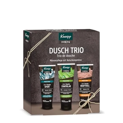 Abbildung von Kneipp Men Geschenkset Dusch Trio ausgewählte 2 in 1 Duschen Bestseller: Kühle Frische, Startklar und Kraftvoll ideales Geschenk für den gepflegten Mann