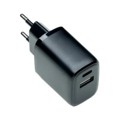 Abbildung von DINIC USB C + A Ladegerät/Netzteil, Power Delivery QC 3.0, Schnellladegerät, 20W (Schwarz)