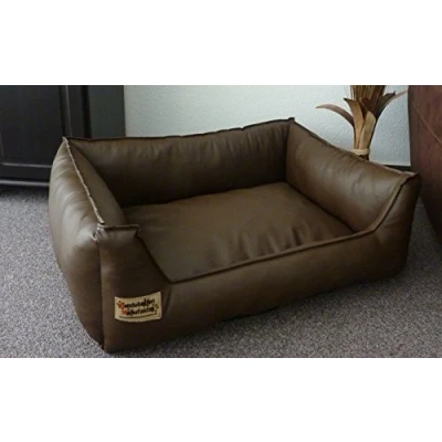 Abbildung von Hundebettenmanufaktur Hundekorb Hundesofa Schlafplatz Kunstleder Similpelle von XS bis XXL