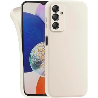 Abbildung von MyGadget Hülle für Samsung Galaxy A14 5G robuste Silikon Schutzhülle TPU Case Slim Silikonhülle Back Cover Kratzfest Handyhülle Matt Beige