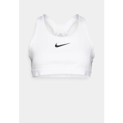 Abbildung von NIKE Performance Swoosh HIGH Support WOMEN&#039;S Nonpadded Adjustable Sports BRA Sportbh mit starker Stützkraft, Damen, Größe: LxA B, White/black
