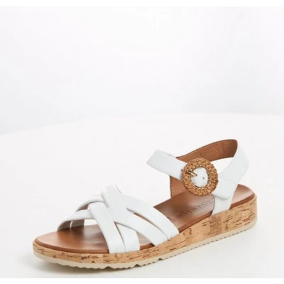 Abbildung von Tamaris Keilsandalette, Damen, Größe: 36, White leather Schuhe