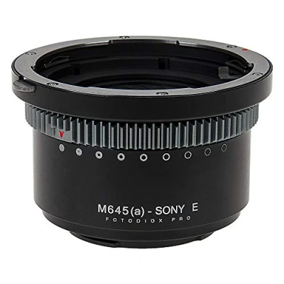 Abbildung von Fotodiox Pro IRIS Lens Mount Adapter Compatible with Mamiya 645 AF/AF D Lenses on Sony E Cameras