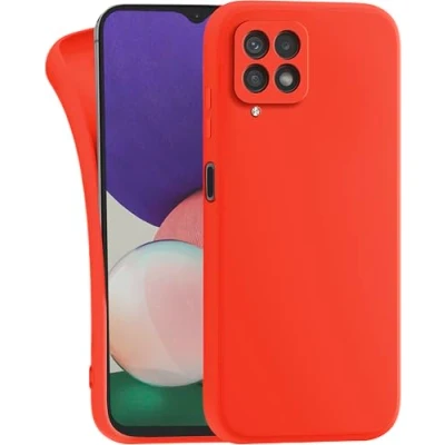 Abbildung von MyGadget Hülle für Samsung Galaxy M33 5G robuste Silikon Schutzhülle TPU Case Slim Silikonhülle Back Cover Kratzfest Handyhülle Matt Orange