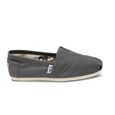 Abbildung von TOMS Herren Alpargata aus recycelter Baumwolle Flache Slipper, GRAU, 42 EU