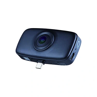 Abbildung von Kandao QooCam FUN Black [USB C], a kind of 360 camera live stream on social media Smartphone with 4K capture vlog and Auto editing apps.