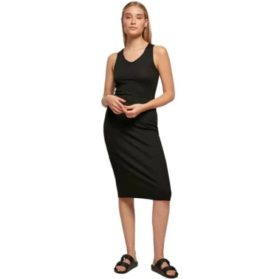 Abbildung von Urban Classics MIDI Sleeveless Jerseykleid, Damen, Größe: 5XL, Black