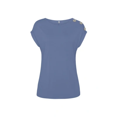 Abbildung von Buffalo Tshirt print, Damen, Größe: 44/46, Rauchblau