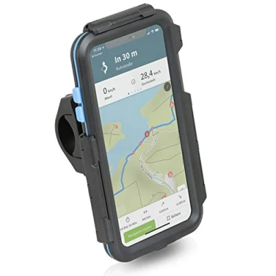Abbildung von Wicked Chili Tour Case kompatibel mit iPhone 11 Pro MAX iPX5 Schutzhülle + Motorrad Bike MTB Handy Fahrrad Navigation Halterung Outdoor Schutz und Lenker