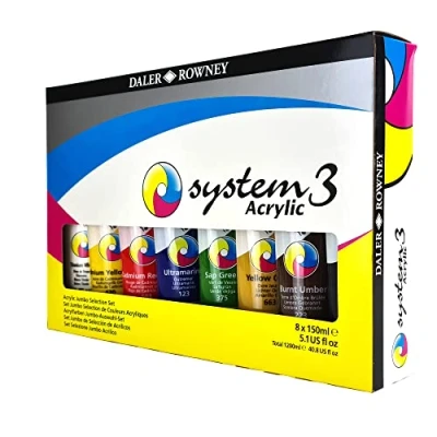 Abbildung von Daler Rowney DR ADASY3JSS System 3 Acrylfarbe Auswahlset