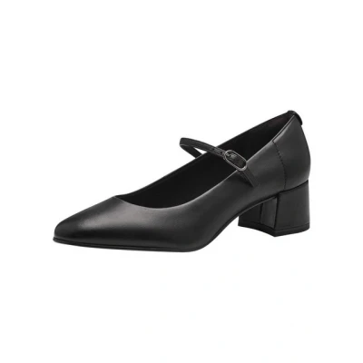 Abbildung von Tamaris Riemchenballerina, Damen, Größe: 36, Black leather Schuhe