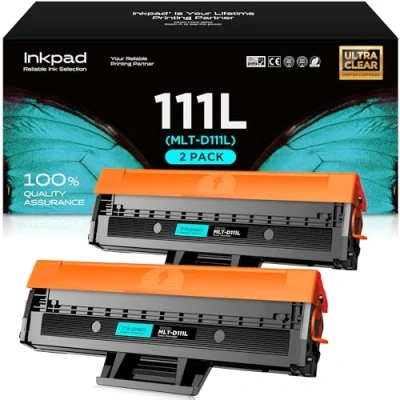 Abbildung von iNKPAD MLT D111L Kompatible Ersatz Tonerkartusche für Samsung D111S M2026 Xpress M2026W M2070 M2070W M2020W M2022W M2022 M2020 M2070FW (Schwarz, 2er Pack)