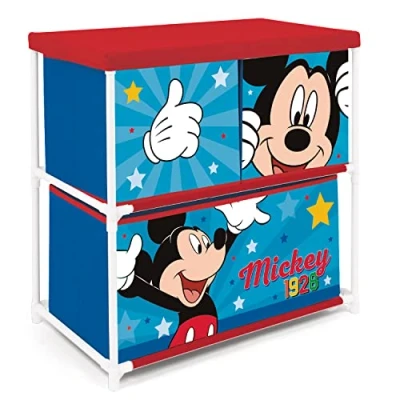 Abbildung von ARDITEX WD14918 Disney Mickey Regal mit 3 Textilbehältern, 53 x 30 60 cm