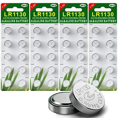 Abbildung von GutAlkaLi 40 Stück AG10 LR1130 1.5V Alkaline Knopfzelle Batterien ohne Quecksilber