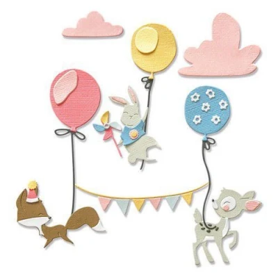 Abbildung von Sizzix Thinlits Stanzschablonen 10PK Woodland Celebration von Olivia Rose, 665345, Multicolore, Einheitsgröße