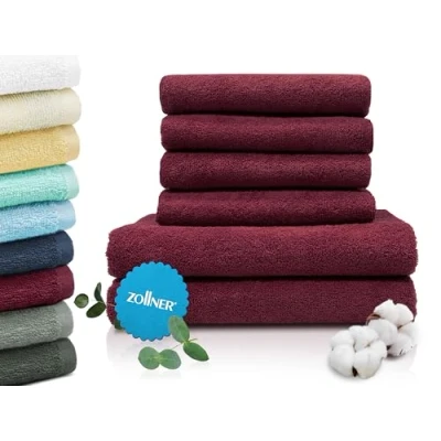 Abbildung von ZOLLNER Handtuch Set, Walkfrottier (6 St), 100% Baumwolle, vom Hotelwäschespezialisten