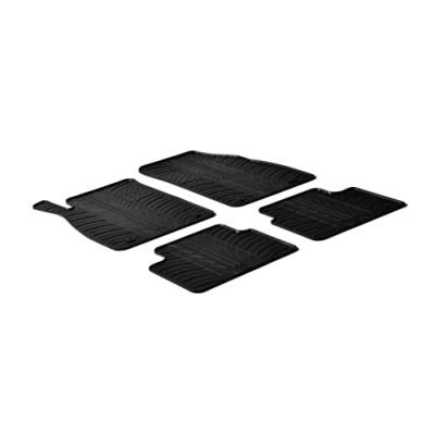 Abbildung von Gledring 0085 Fußmattensatz Gummi vorne und hinten 4 schwarz 750mm 550mm OPEL: Insignia A Sports Tourer, Schrägheck, Limousine