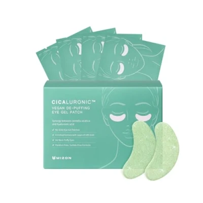 Abbildung von [MIZON] CICALURONIC Vegan DE PUFFING EYE GEL PATCHES (x42) Koreanische Hautpflege Hydratisieren, Beruhigen und Aufhellen des Unter Augen Bereichs Anti Aging/Anti Falten
