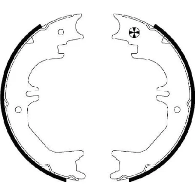 Abbildung von TEXTAR 91066200 Handbremsbeläge ohne Handbremshebel TOYOTA: Land Cruiser 100