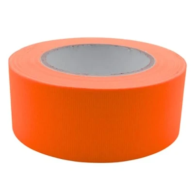 Abbildung von UV Floor Gaffer Fluoreszierende orange Aufkleber Premium Qualität Neon Zubehör Party Dekorativer Klebestreifen 50mm x 25 m