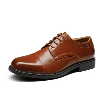 Abbildung von Bruno Marc Herren Anzugschuhe Lederschuhe Business Schuhe Oxfords Derby Schnürhalbschuhe,Size 44,Braun E,DOWNING 01 E