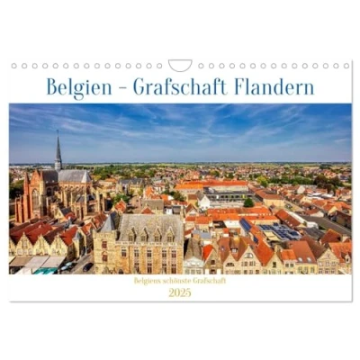 Abbildung von Belgien Grafschaft Flandern (Wandkalender 2025 DIN A4 quer), CALVENDO Monatskalender