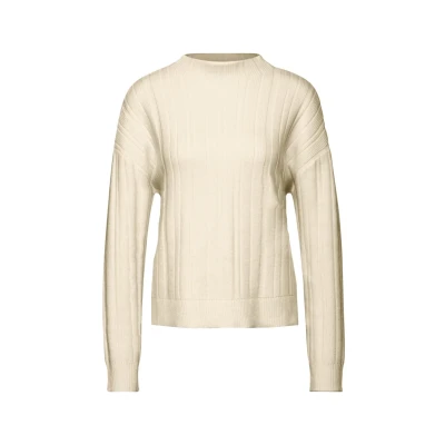 Abbildung von Street One MIT Struktur Strickpullover, Damen, Größe: 46, Beige