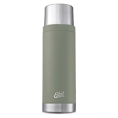 Abbildung von Esbit Thermoflasche Sculptor Isolierte Flasche aus Edelstahl für warme und kalte Getränke 1000 ml in Stone Grey