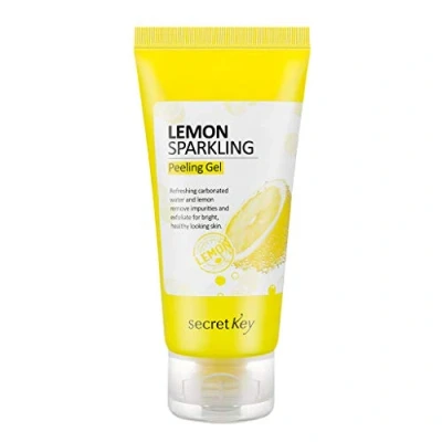 Abbildung von SECRET KEY Lemon Sparkling Peeling Gel 4,05 fl.0z. 120 ml Hautreinigendes mit Zitronenwasser und Sprudelwasser, entfernt abgestorbene Zellen, klärt Talg, pflegt die Poren, beruhig