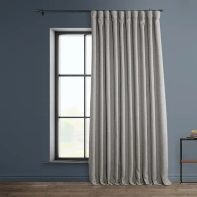Abbildung von HPD Half Price Drapes Verdunkelungsvorhänge aus Leinenimitat, 274 cm lang, extrabreit, luxuriöse Leinenvorhänge für Schlafzimmer und Wohnzimmer (1 Paneel), 254 x cm, Ton