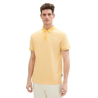 Abbildung von TOM Tailor Poloshirt, Herren, Größe: Large, White sunny yellow twotone