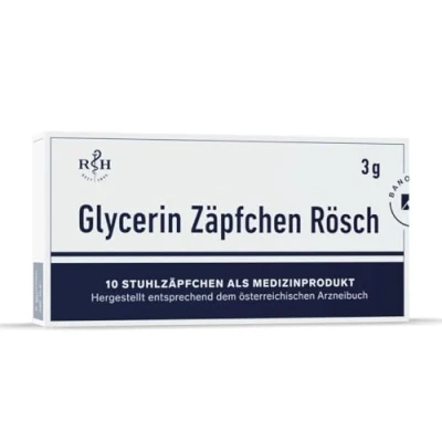 Abbildung von Glycerin Zäpfchen Rösch 3 g gegen Verstopfung
