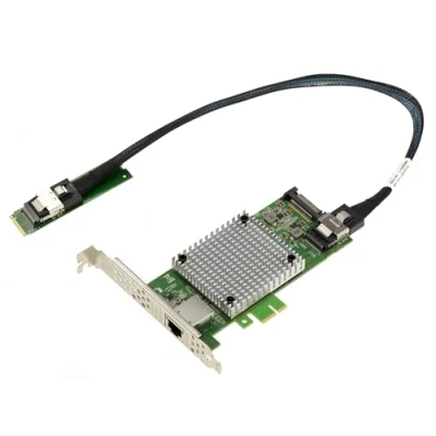Abbildung von KALEA INFORMATIQUE M2 M.2 NGFF PCIe B M Key 10 Gigabit RJ45 LAN Ethernet 100 1000 1G 2.5G 5G 10G Chipsatz Intel I82599.
