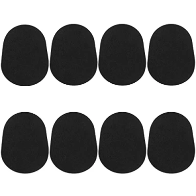 Abbildung von INSPUTOL 8 Stück Mundstückpolster für Alt , Tenorsaxophon und Klarinetten Mundstücke, ovale Gummi Mundstück Patches, Pads, Schwarz