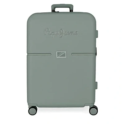 Abbildung von Pepe Jeans Accent Medium Koffer Grün 48x70x28 cm Starres ABS Integrierter TSA Verschluss 79L 4,32 kg 4 Doppelrollen