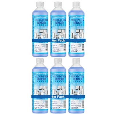 Abbildung von 6x 1000ml Milchsystemreiniger Konzentrat für Kaffeevollautomat, Milchschäumer, Milchschaumreiniger, Milchreiniger, Universal alle Hersteller