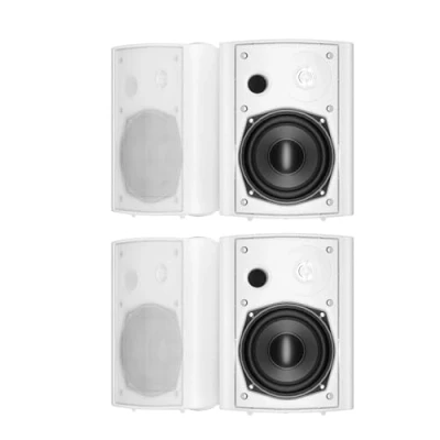 Abbildung von STUDIOFINIX 5,25 Zoll 600 Watt Wasserdicht Außenlautsprecher Outdoor Lautsprecher Kompatibel mit Bluetooth für Garten, perfekt Terrasse, Veranda, Restaurant, Home (4 Lautsprecher)