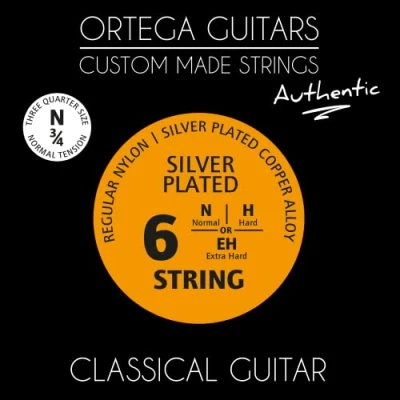 Abbildung von Ortega Guitars Custom Made Strings Authentic 3/4 Konzertgitarre Regular Nylon (NYA34N)
