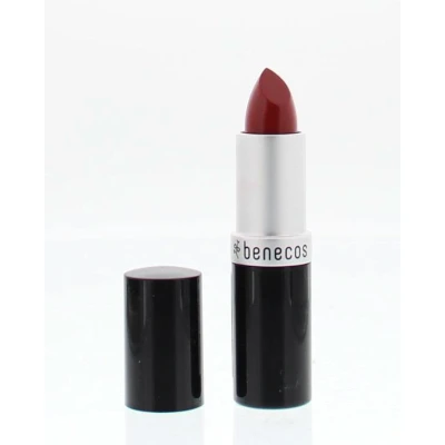 Abbildung von benecos Naturkosmetik Lipstick schimmernd mit Bio Jojobaöl &amp; Bienenwachs just red