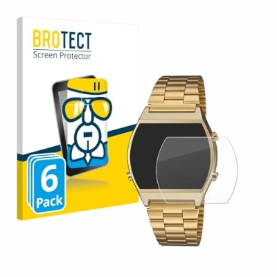 Abbildung von BROTECT Schutzglas für Casio Retro B640WB (6 Stück) Schutzfolie Panzer Folie Glas [Extrem Kratzfest 9H, Anti Fingerprint, Ultra Transparent]
