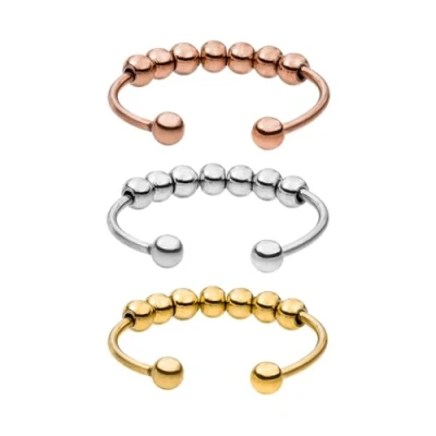 Abbildung von Purelei® Shade Anxiety Ring 3er Set Fidget Damenring aus langlebigem Edelstahl Wasserfeste Ringe in verstellbaren Größen erhältlich von 50 66 Damenschmuck (50 60)